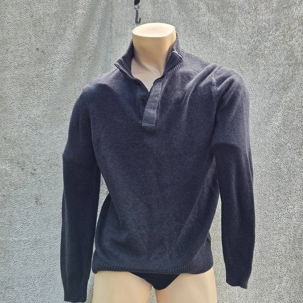 REFECTORY Men's Dark Blue Zip-Up Sweater‎